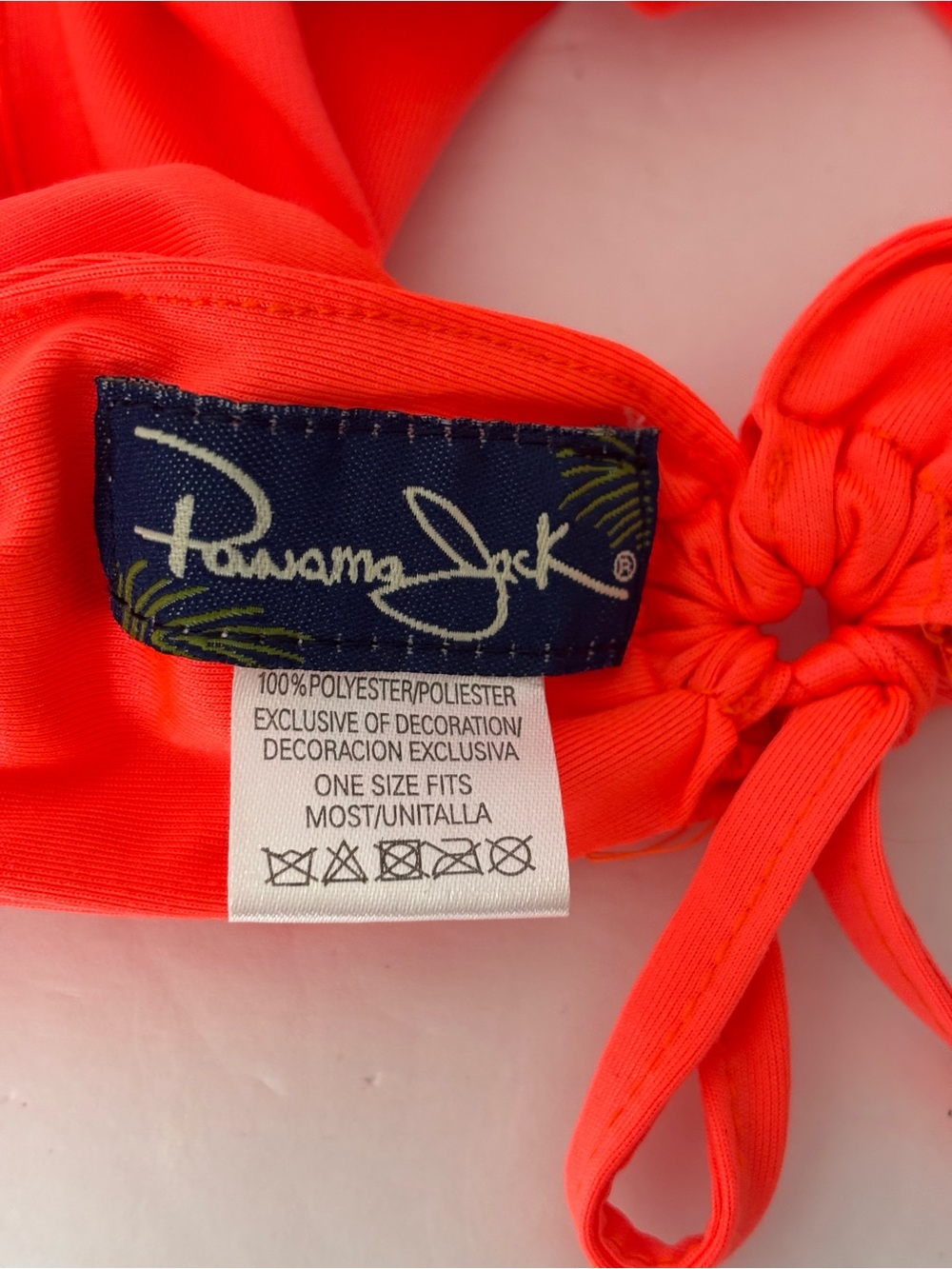 Panama Jack Orange, Solid Visor Women’s Visor Hat ONE Size Logo Bow - Picture 4 of 5